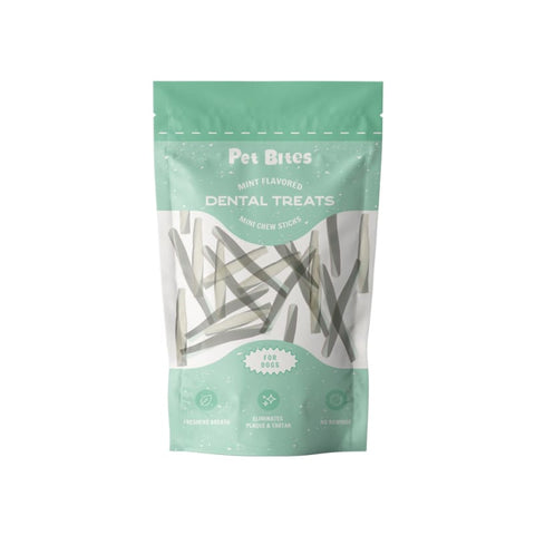 Pet Bites [37% OFF] Pet Bites Mint Infused Mini Chew Sticks Dental Dog Treats 200g Dog Food & Treats