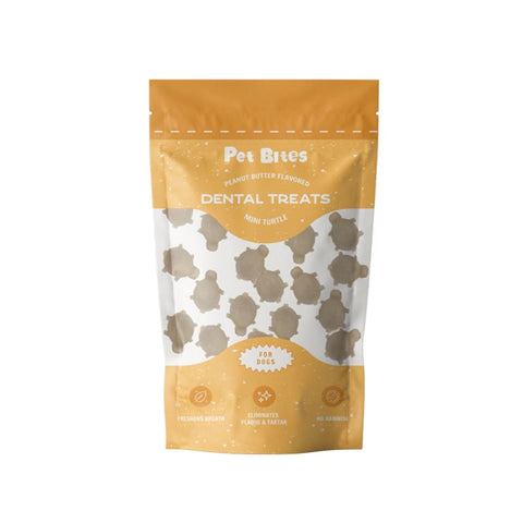 Pet Bites [37% OFF] Pet Bites Peanut Butter Mini Turtle Dental Dog Treats 170g Dog Food & Treats