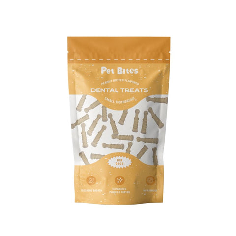 Pet Bites [37% OFF] Pet Bites Peanut Butter Small Toothbrush Dental Dog Treats 200g Dog Food & Treats