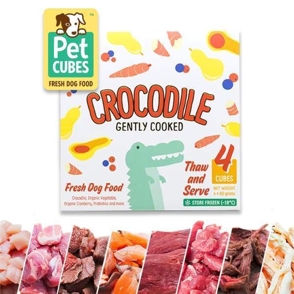 Pet Cubes [5% OFF + FREE BROTH*] Pet Cubes Complete Gently Cooked Crocodile Frozen Dog Food 2.25kg Dog Food & Treats