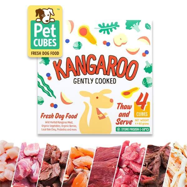 Pet Cubes [5% OFF + FREE BROTH*] Pet Cubes Complete Gently Cooked Kangaroo Frozen Dog Food 2.25kg Dog Food & Treats