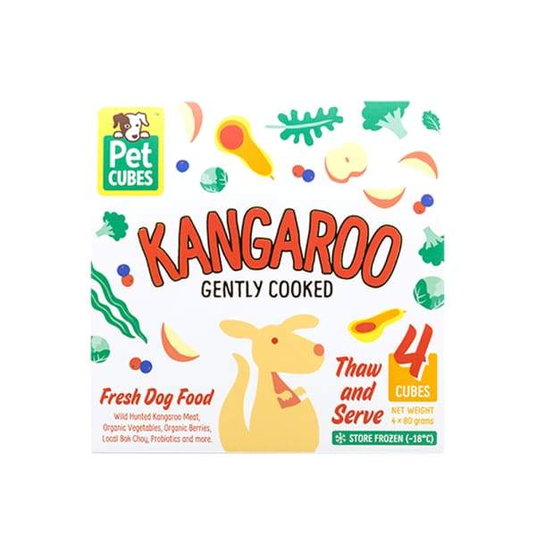 Pet Cubes [5% OFF + FREE BROTH*] Pet Cubes Complete Gently Cooked Kangaroo Frozen Dog Food 2.25kg Dog Food & Treats