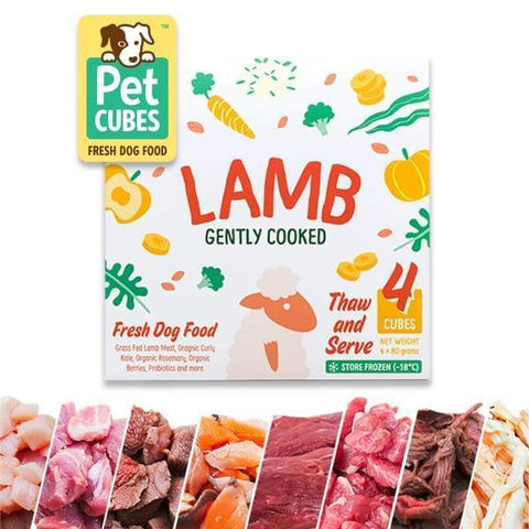 Pet Cubes [5% OFF + FREE BROTH*] Pet Cubes Complete Gently Cooked Lamb Frozen Dog Food 2.25kg Dog Food & Treats