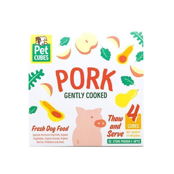 Pet Cubes [5% OFF + FREE BROTH*] Pet Cubes Complete Gently Cooked Pork Frozen Dog Food 2.25kg Dog Food & Treats