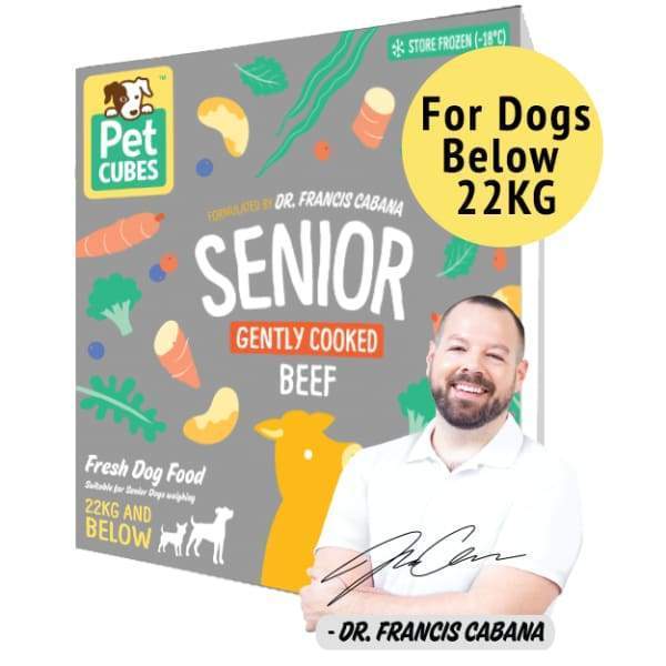 Pet Cubes [5% OFF + FREE BROTH*] Pet Cubes Gently Cooked Senior Beef Frozen Dog Food 2.25kg Dog Food & Treats