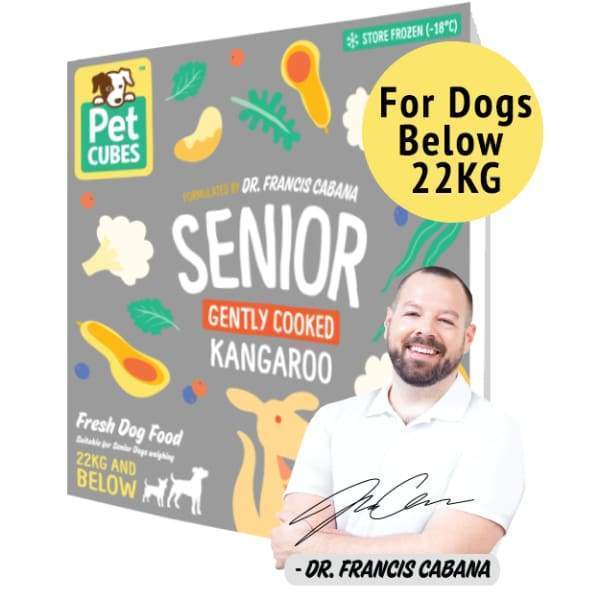 Pet Cubes [5% OFF + FREE BROTH*] Pet Cubes Gently Cooked Senior Kangaroo Frozen Dog Food 2.25kg Dog Food & Treats