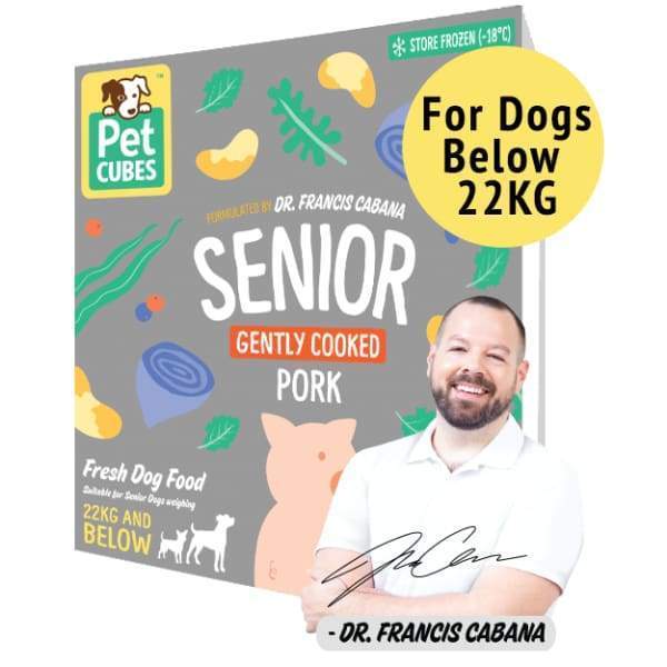 Pet Cubes [5% OFF + FREE BROTH*] Pet Cubes Gently Cooked Senior Pork Frozen Dog Food 2.25kg Dog Food & Treats