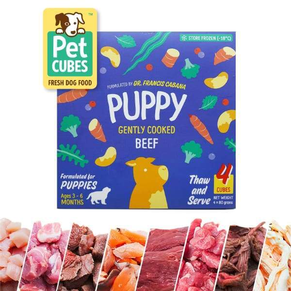 Pet Cubes PetCubes Complete Gently Cooked Puppy Beef Frozen Dog Food 2.25kg Dog Food & Treats