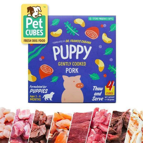 Pet Cubes PetCubes Complete Gently Cooked Puppy Pork Frozen Dog Food 2.25kg Dog Food & Treats