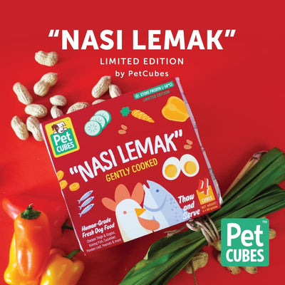 Pet Cubes PetCubes Gently Cooked Nasi Lemak Frozen Dog Food 320g Dog Food & Treats