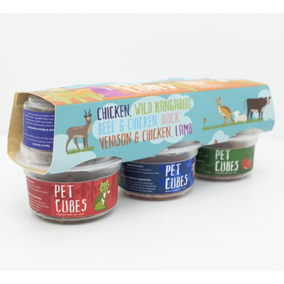 Pet Cubes PetCubes Variety Pack Frozen Raw Cat Food 6 x 85g Cat Food & Treats