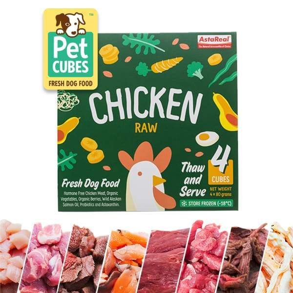 Pet Cubes [5% OFF + FREE BROTH*] Pet Cubes Chicken Frozen Raw Dog Food 2.25kg Dog Food & Treats