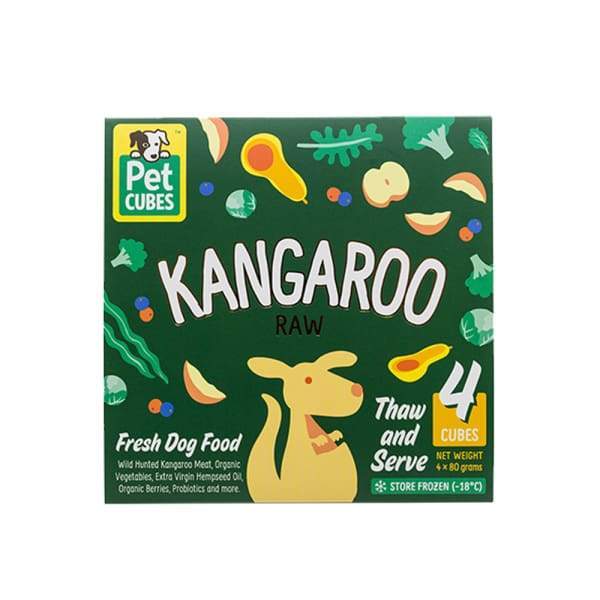 Pet Cubes [5% OFF + FREE BROTH*] Pet Cubes Kangaroo Frozen Raw Dog Food 2.25kg Dog Food & Treats