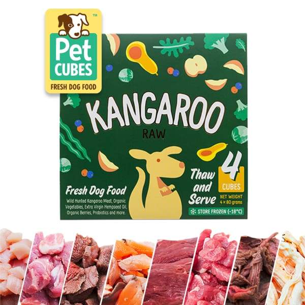 Pet Cubes [5% OFF + FREE BROTH*] Pet Cubes Kangaroo Frozen Raw Dog Food 2.25kg Dog Food & Treats