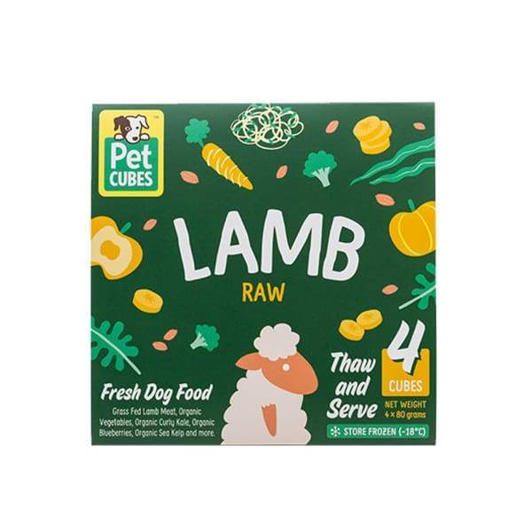 Pet Cubes [5% OFF + FREE BROTH*] Pet Cubes Lamb Frozen Raw Dog Food 2.25kg Dog Food & Treats