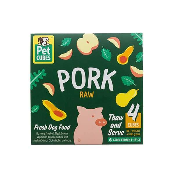 Pet Cubes [5% OFF + FREE BROTH*] Pet Cubes Pork Frozen Raw Dog Food 2.25kg Dog Food & Treats