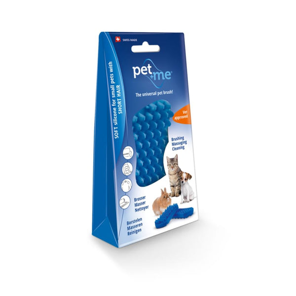 Pet + Me Pet + me Multi Functional Blue Grooming Brush Soft Silicone for Dog & Cat Dog Accessories