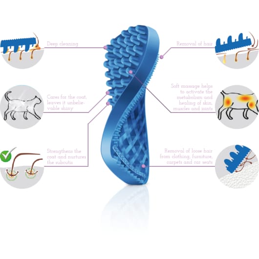 Pet + Me Pet + me Multi Functional Green Grooming Brush Soft Silicone for Dog & Cat Dog Accessories