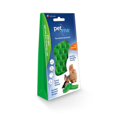 Pet + Me Pet + me Multi Functional Green Grooming Brush Soft Silicone for Dog & Cat Dog Accessories