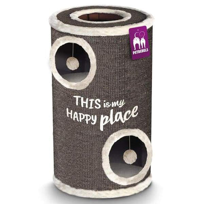 Pet Rebels [LIMITED-TIME 35% OFF] Pet Rebels Barrel 90 Cream Cat House Cat Accessories