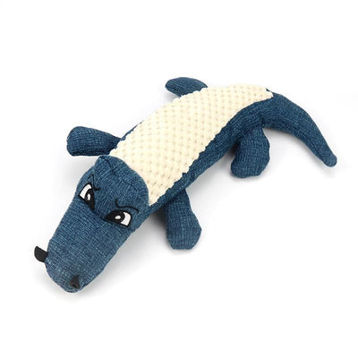Pet Toon Pet Toon Crocodile Blue Plush Dog Toy Dog Accessories