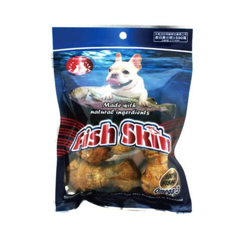 Pet Village Pet Village Cod Skin Knotted Bone Smoked 100g Dog Food & Treats