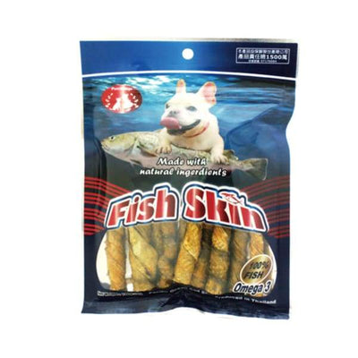 Pet Village Pet Village Cod Skin Thin Stick Smoked Dog Treats 100g Dog Food & Treats