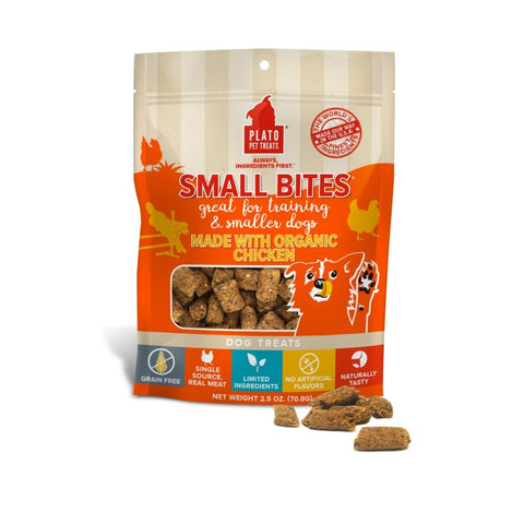 Plato [BUY 2 FREE 1] Plato Small Bites Chicken Air Dried Dog Treats 71g Dog Food & Treats