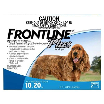 Frontline Frontline PLUS Spot On Flea Treatment for Medium Dogs 10-20kg Dog Healthcare