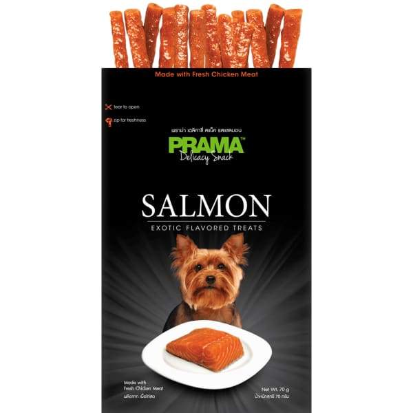 Prama Prama Delicacy Snack Salmon Dog Treats 70g bag Dog Food & Treats