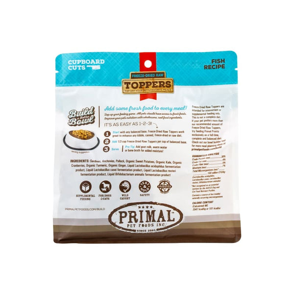 Primal Primal Cupboard Cuts Fish Recipe Freeze-Dried Raw Topper for Dogs & Cats (2 Sizes) Dog Food & Treats