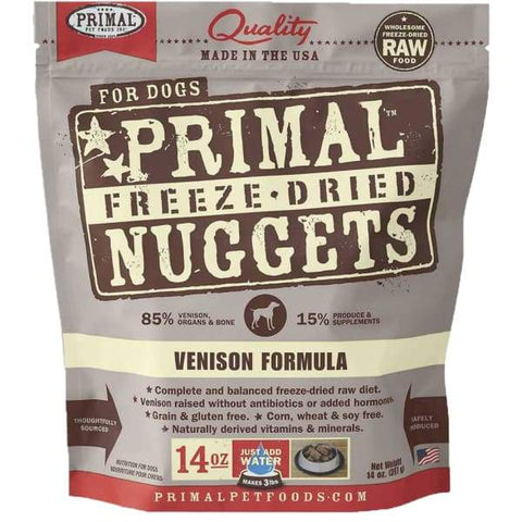 Primal [2 For $129.90] Primal Freeze-Dried Venison Grain-Free Dog Food 14oz Dog Food & Treats