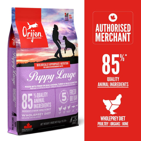 ORIJEN [33% OFF + FREE 340G | 11.4KG] ORIJEN Puppy Large Dry Dog Food 11.4kg Dog Food & Treats