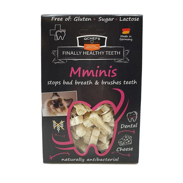 Qchefs Qchefs Natural Cheese Mminis Dental Cat Chew 60g Cat Food & Treats