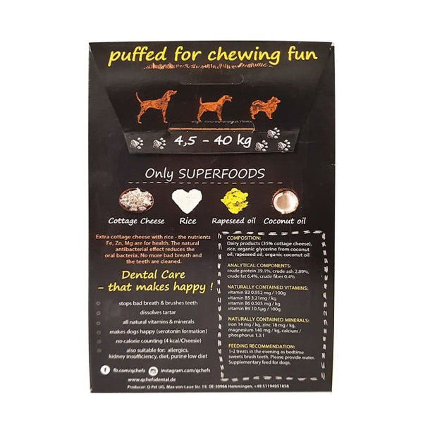 Qchefs Qchefs Natural Cheesies Dental Dog Chew 65g Dog Food & Treats