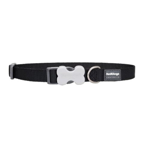 Red Dingo Red Dingo Bucklebone Classic Black Dog Collar (4 Sizes) Dog Accessories