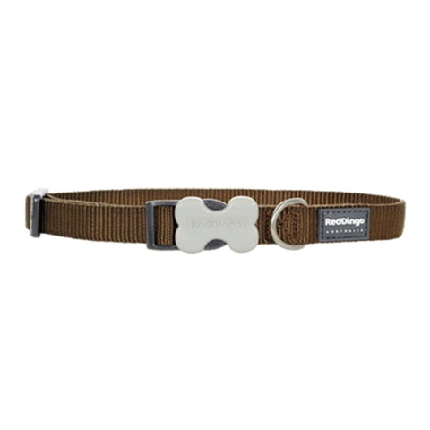Red Dingo Red Dingo Bucklebone Classic Brown Dog Collar (4 Sizes) Dog Accessories
