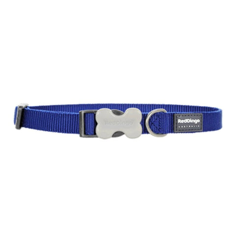 Red Dingo Red Dingo Bucklebone Classic Dark Blue Dog Collar (4 Sizes) Dog Accessories