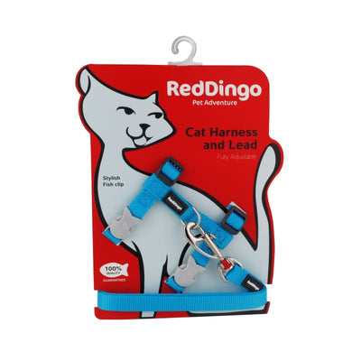 Red Dingo Red Dingo Classic Combo Turquoise Cat Harness & Lead Cat Accessories