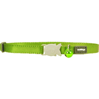Red Dingo Red Dingo Classic Safety Lime Green Collar for Kitten Cat Accessories