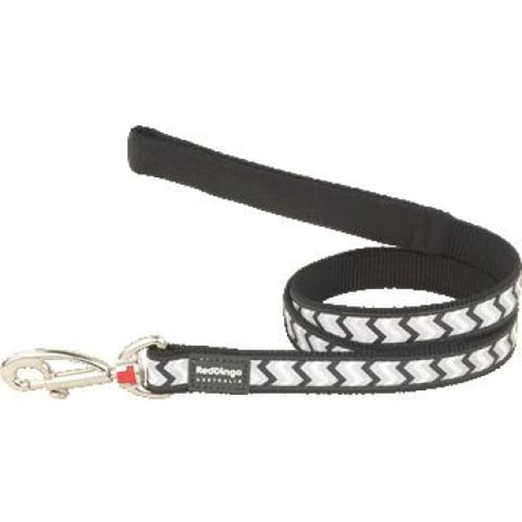 Red Dingo Red Dingo Fixed Reflective Ziggy Black Dog Lead (4 Sizes) Dog Accessories