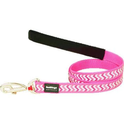 Red Dingo Red Dingo Fixed Reflective Ziggy Hot Pink Dog Lead (4 Sizes) Dog Accessories