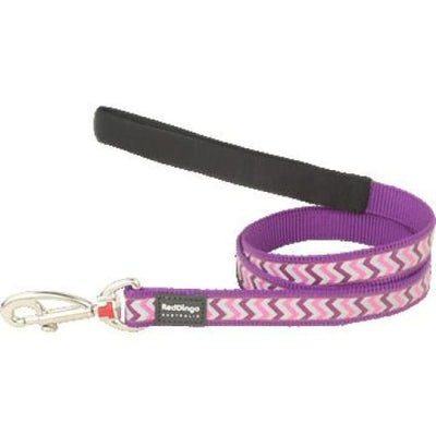 Red Dingo Red Dingo Fixed Reflective Ziggy Purple Dog Lead (4 Sizes) Dog Accessories