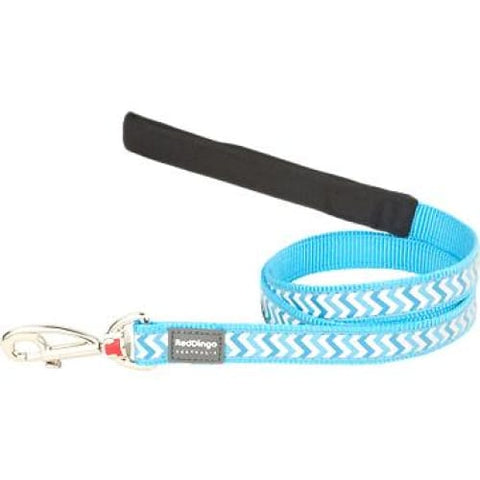 Red Dingo Red Dingo Fixed Reflective Ziggy Turquoise Dog Lead (4 Sizes) Dog Accessories