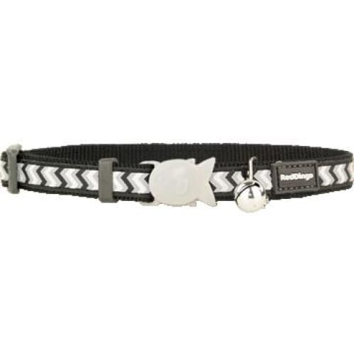 Red Dingo Red Dingo Reflective Ziggy Safety Black Cat Collar Cat Accessories