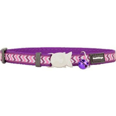 Red Dingo Red Dingo Reflective Ziggy Safety Purple Cat Collar Cat Accessories