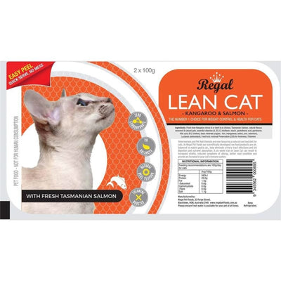 REGAL REGAL Lean Cat Fresh Raw Tasmanian Salmon Frozen Food 1kg Cat Food & Treats