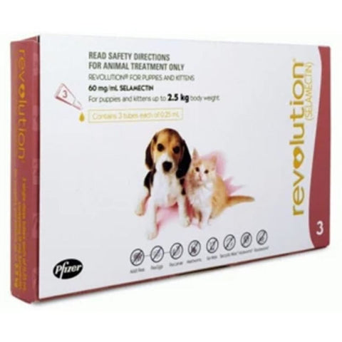 Revolution [25% OFF] Revolution For Puppies & Kittens 3ct (Up to 2.5kg) Dog Healthcare
