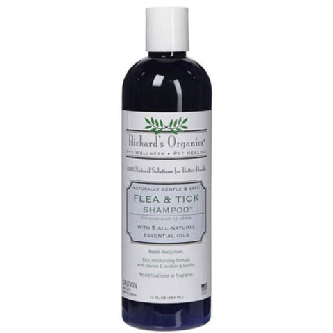 Richards Organics Richards Organics Flea & Tick Shampoo 12oz Grooming & Hygiene