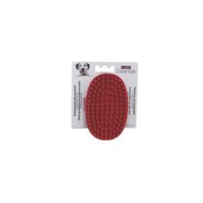 Le Salon Le Salon Essentials Dog Rubber Grooming Brush with Loop Handle Red Grooming & Hygiene